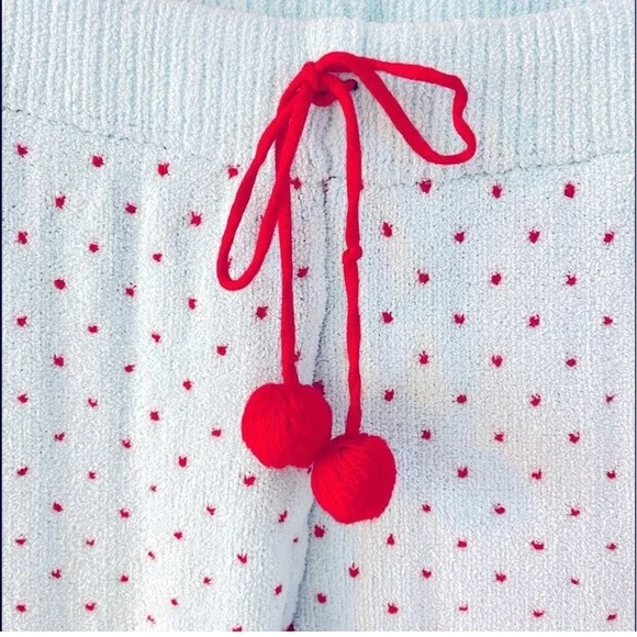 Betsy Johnson Blue Polka Dot sweatpans - Picture 2 of 4